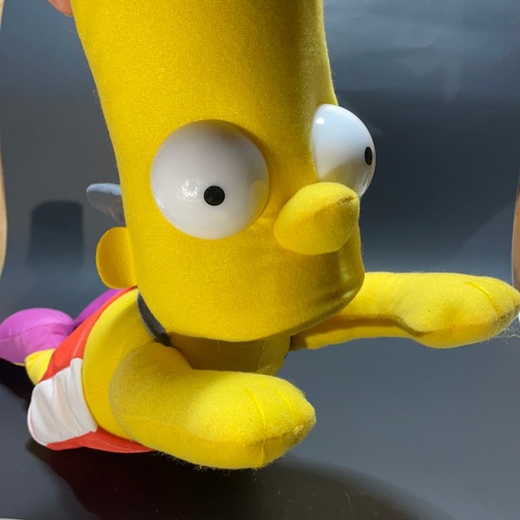 The Simpsons Other - 2015 Bart Simpson Plush Swimiing With Shark Fin and Flippers! The Simpsons